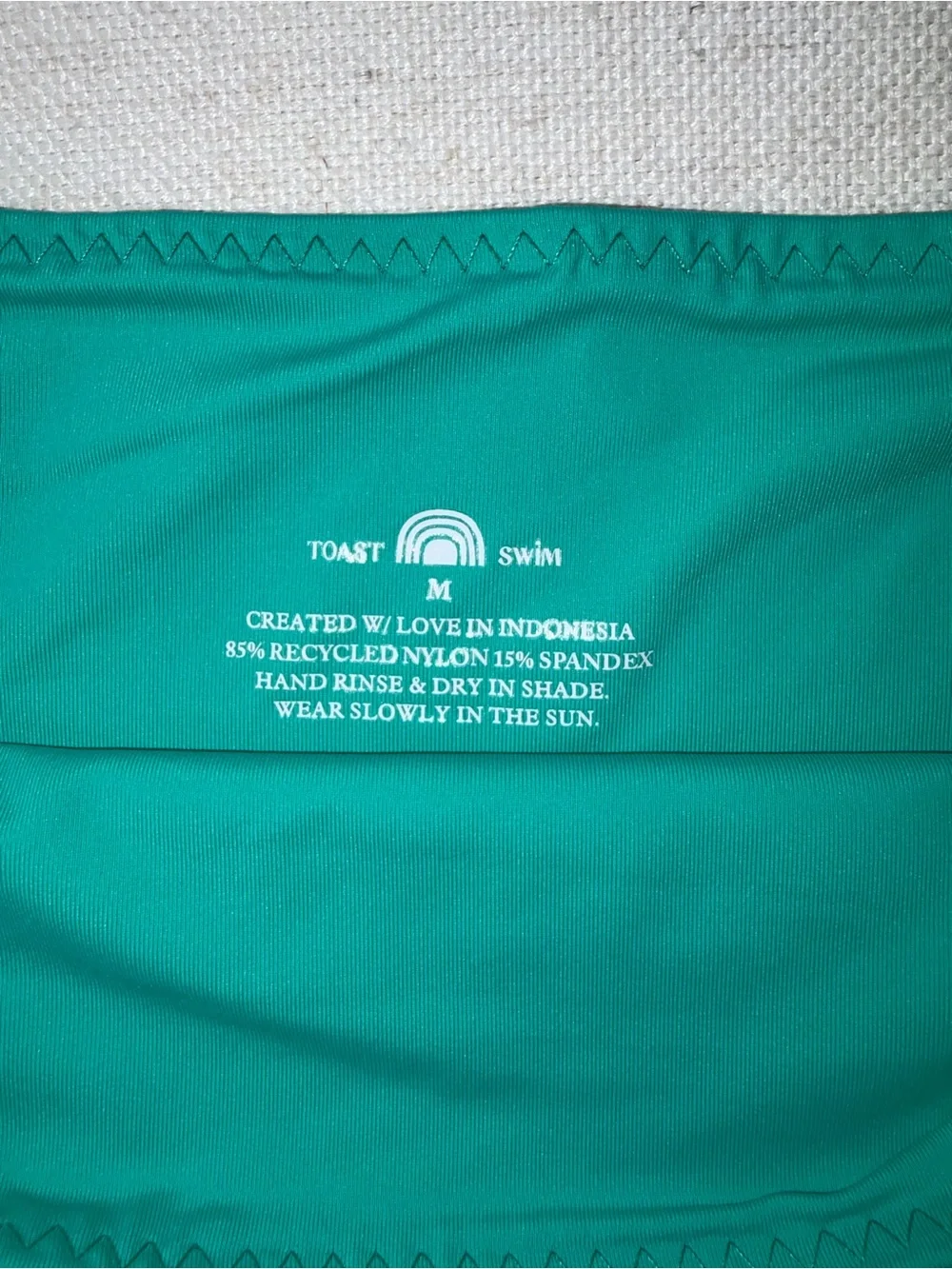 Toast Swim Teal Fold-Over Bikini Bottom